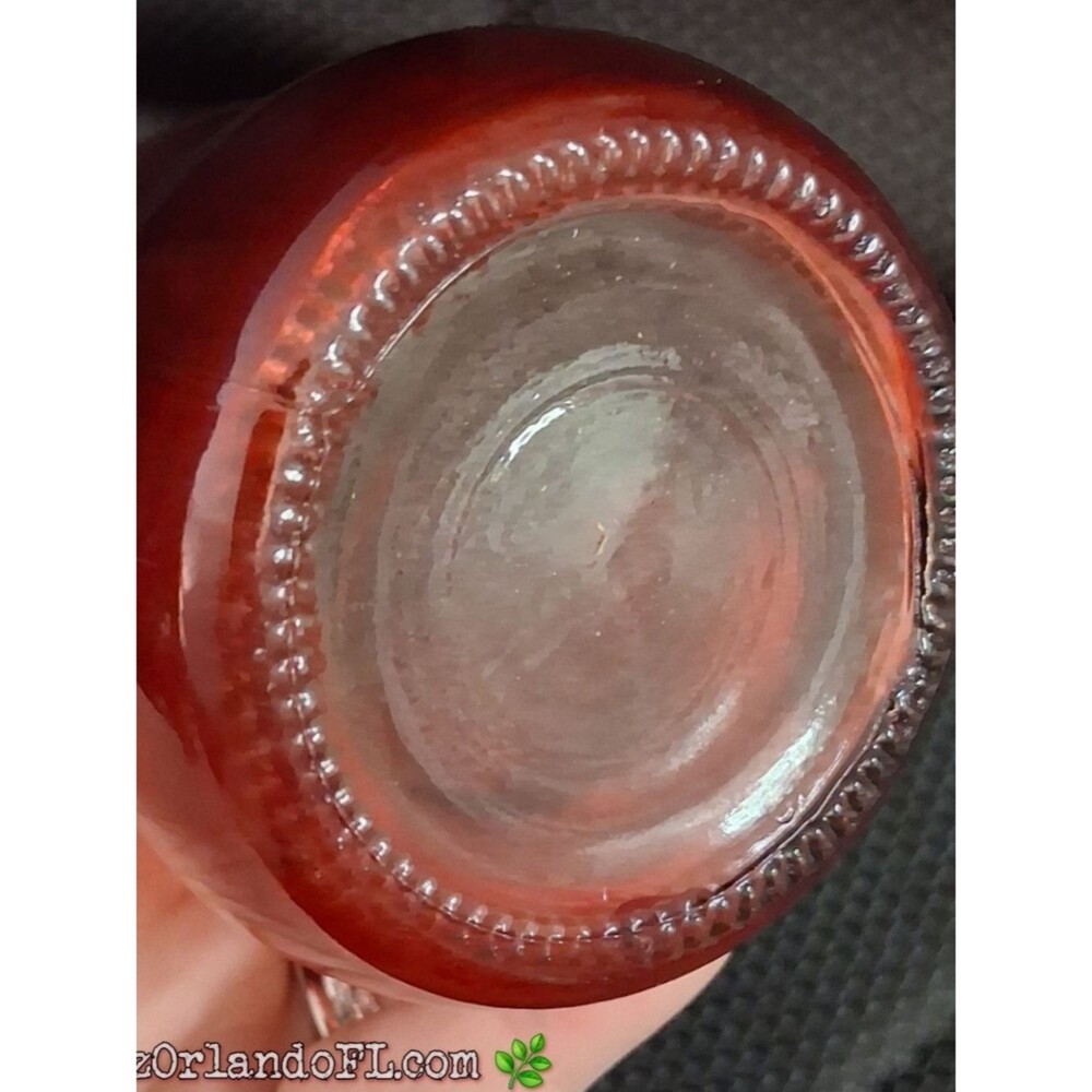 VINTAGE: Ruby Red Ripple Boho Beehive Glass Vase 8.5” Art Deco Home Decor *HTF* - Picture 7 of 8